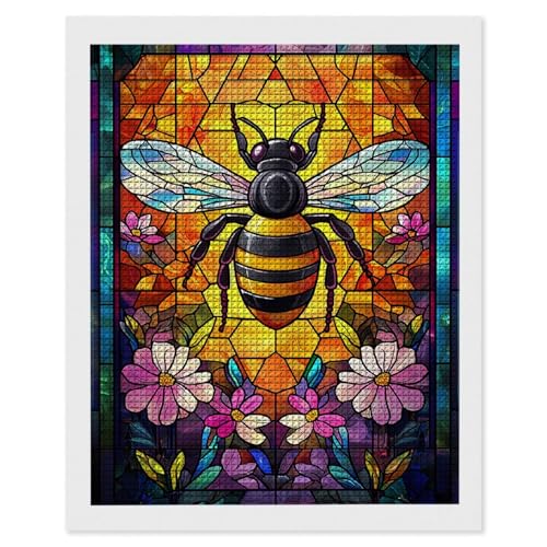Diamond Painting Bienen Blumen, 5D Diamant Painting Bilder, DIY Diamanten Malerei Erwachsene und Kinder, Gem Art Mosaikherstellung Bastelset für Weihnachts Haus Wand Dekoration Geschenke 40x50 cm e544 Diamond Painting Bienen Blumen, 5D Diamant Painting Bilder, DIY Diamanten Malerei Erwachsene und Kinder, Gem Art Mosaikherstellung Bastelset für Weihnachts Haus Wand Dekoration Geschenke 40x50 cm e544 von Hyupuanj