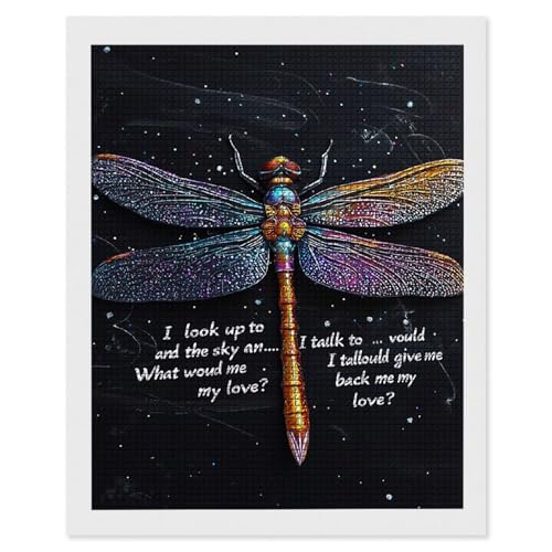 Diamond Painting Dragonfly, 5D Diamant Painting Bilder, DIY Diamanten Malerei Erwachsene und Kinder, Gem Art Mosaikherstellung Bastelset für Weihnachts Haus Wand Dekoration Geschenke 60x80 cm e-621 Diamond Painting Dragonfly, 5D Diamant Painting Bilder, DIY Diamanten Malerei Erwachsene und Kinder, Gem Art Mosaikherstellung Bastelset für Weihnachts Haus Wand Dekoration Geschenke 60x80 cm e-621 von Hyupuanj