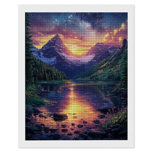 Diamond Painting Erwachsene Berge Seen, 5D Diamant Painting Bilder, DIY Diamanten Stickerei Mosaikherstellung Bastelset Geeignet Als Geschenk, Entspannung und Als Home Wanddekorationen 40x50cm r-658 Diamond Painting Erwachsene Berge Seen, 5D Diamant Painting Bilder, DIY Diamanten Stickerei Mosaikherstellung Bastelset Geeignet Als Geschenk, Entspannung und Als Home Wanddekorationen 40x50cm r-658 von Hyupuanj