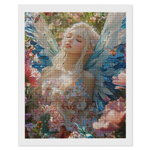 Diamond Painting Erwachsene Frau Blumen, 5D Diamant Painting Bilder, DIY Diamanten Stickerei Mosaikherstellung Bastelset Geeignet Als Geschenk, Entspannung und Als Home Wanddekorationen 40x50cm r-607 von Hyupuanj