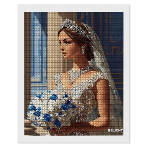 Diamond Painting Erwachsene Frau Blumen, 5D Diamant Painting Bilder, DIY Diamanten Stickerei Mosaikherstellung Bastelset Geeignet Als Geschenk, Entspannung und Als Home Wanddekorationen 80x110cm r-602 von Hyupuanj