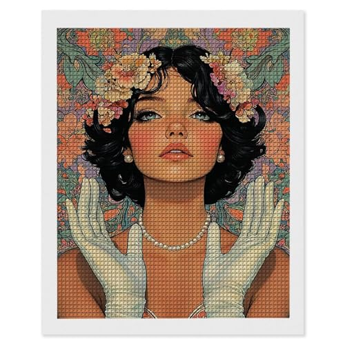 Diamond Painting Erwachsene Frauen Blumen, 5D Diamant Painting Bilder, DIY Diamanten Stickerei Mosaikherstellung Bastelset Geeignet Als Geschenk, Entspannung und Als Home Wanddekorationen 40x50cm r603 Diamond Painting Erwachsene Frauen Blumen, 5D Diamant Painting Bilder, DIY Diamanten Stickerei Mosaikherstellung Bastelset Geeignet Als Geschenk, Entspannung und Als Home Wanddekorationen 40x50cm r603 von Hyupuanj