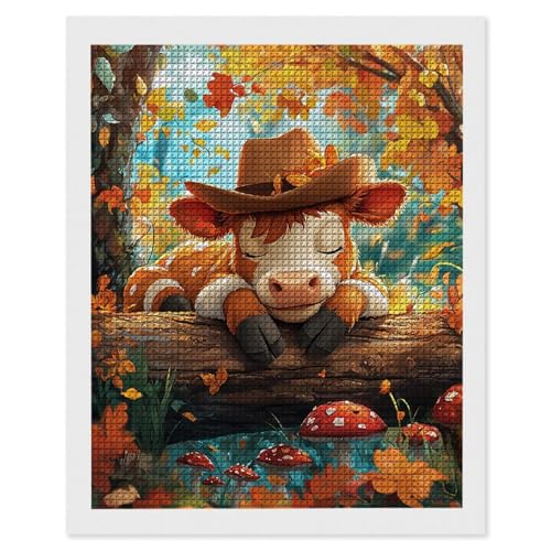 Diamond Painting Erwachsene Herbst Kühe, 5D Diamant Painting Bilder, DIY Diamanten Stickerei Mosaikherstellung Bastelset Geeignet Als Geschenk, Entspannung und Als Home Wanddekorationen 20x30cm r-627 von Hyupuanj