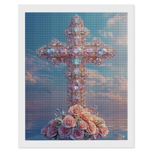 Diamond Painting Erwachsene Kreuz Rosen, 5D Diamant Painting Bilder, DIY Diamanten Stickerei Mosaikherstellung Bastelset Geeignet Als Geschenk, Entspannung und Als Home Wanddekorationen 35x50cm r-686 Diamond Painting Erwachsene Kreuz Rosen, 5D Diamant Painting Bilder, DIY Diamanten Stickerei Mosaikherstellung Bastelset Geeignet Als Geschenk, Entspannung und Als Home Wanddekorationen 35x50cm r-686 von Hyupuanj