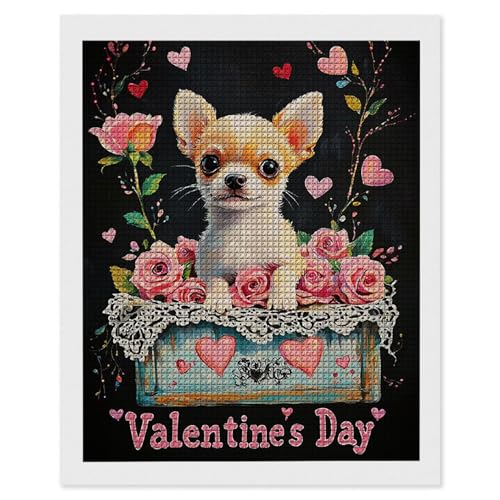 Diamond Painting Erwachsene Rose Hund, 5D Diamant Painting Bilder, DIY Diamanten Stickerei Mosaikherstellung Bastelset Geeignet Als Geschenk, Entspannung und Als Home Wanddekorationen 90x120cm r-503 Diamond Painting Erwachsene Rose Hund, 5D Diamant Painting Bilder, DIY Diamanten Stickerei Mosaikherstellung Bastelset Geeignet Als Geschenk, Entspannung und Als Home Wanddekorationen 90x120cm r-503 von Hyupuanj