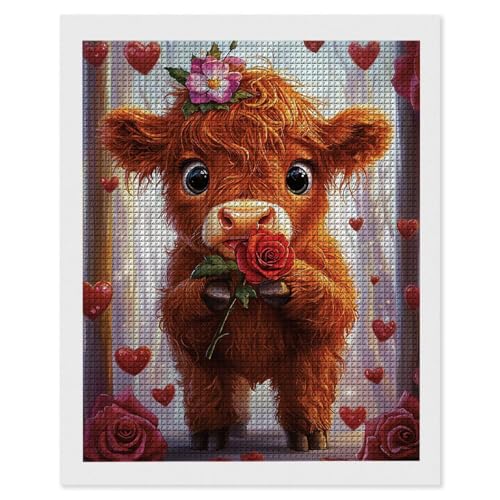 Diamond Painting Erwachsene Rose Kuh, 5D Diamant Painting Bilder, DIY Diamanten Stickerei Mosaikherstellung Bastelset Geeignet Als Geschenk, Zur Entspannung und Als Home Wanddekorationen 70x90cm r-515 Diamond Painting Erwachsene Rose Kuh, 5D Diamant Painting Bilder, DIY Diamanten Stickerei Mosaikherstellung Bastelset Geeignet Als Geschenk, Zur Entspannung und Als Home Wanddekorationen 70x90cm r-515 von Hyupuanj