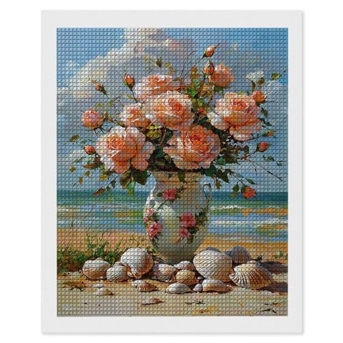Diamond Painting Erwachsene Rose Vase, 5D Diamant Painting Bilder, DIY Diamanten Stickerei Mosaikherstellung Bastelset Geeignet Als Geschenk, Entspannung und Als Home Wanddekorationen 90x120cm r-510 Diamond Painting Erwachsene Rose Vase, 5D Diamant Painting Bilder, DIY Diamanten Stickerei Mosaikherstellung Bastelset Geeignet Als Geschenk, Entspannung und Als Home Wanddekorationen 90x120cm r-510 von Hyupuanj