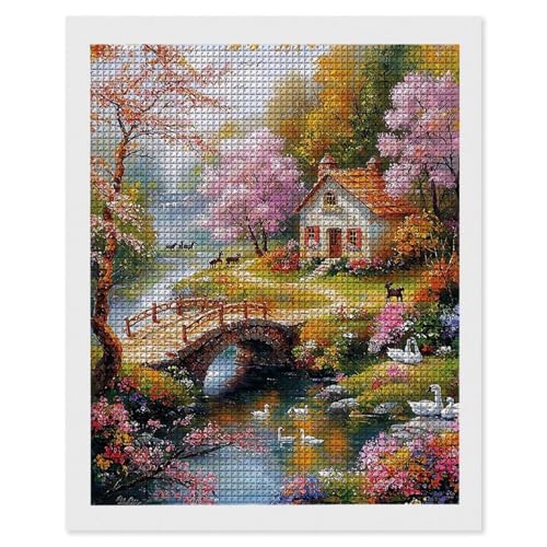 Diamond Painting Erwachsene Wald Häuser, 5D Diamant Painting Bilder, DIY Diamanten Stickerei Mosaikherstellung Bastelset Geeignet Als Geschenk, Entspannung und Als Home Wanddekorationen 30x40cm r-655 Diamond Painting Erwachsene Wald Häuser, 5D Diamant Painting Bilder, DIY Diamanten Stickerei Mosaikherstellung Bastelset Geeignet Als Geschenk, Entspannung und Als Home Wanddekorationen 30x40cm r-655 von Hyupuanj