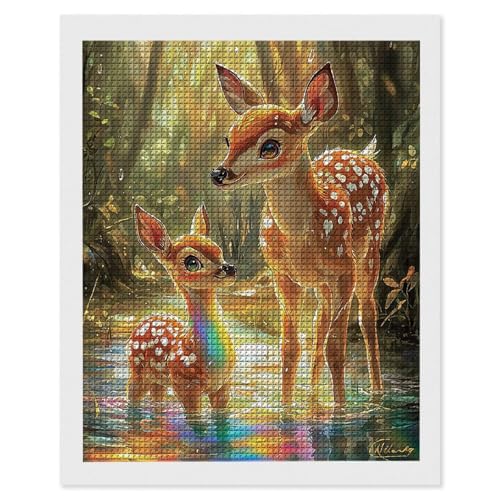 Diamond Painting Erwachsene Wald Hirsch, 5D Diamant Painting Bilder, DIY Diamanten Stickerei Mosaikherstellung Bastelset Geeignet Als Geschenk, Entspannung und Als Home Wanddekorationen 40x50cm r-654 Diamond Painting Erwachsene Wald Hirsch, 5D Diamant Painting Bilder, DIY Diamanten Stickerei Mosaikherstellung Bastelset Geeignet Als Geschenk, Entspannung und Als Home Wanddekorationen 40x50cm r-654 von Hyupuanj