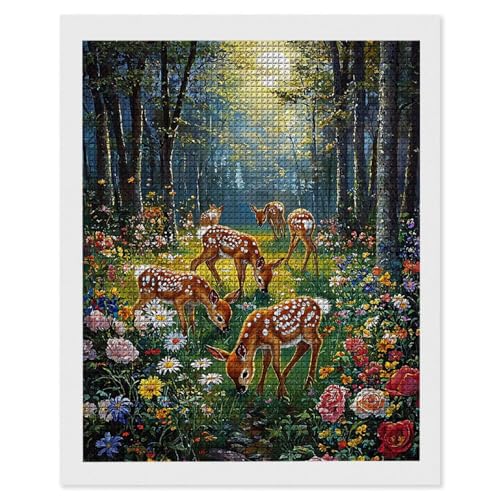 Diamond Painting Erwachsene Wald Hirsch, 5D Diamant Painting Bilder, DIY Diamanten Stickerei Mosaikherstellung Bastelset Geeignet Als Geschenk, Entspannung und Als Home Wanddekorationen 80x110cm r-646 Diamond Painting Erwachsene Wald Hirsch, 5D Diamant Painting Bilder, DIY Diamanten Stickerei Mosaikherstellung Bastelset Geeignet Als Geschenk, Entspannung und Als Home Wanddekorationen 80x110cm r-646 von Hyupuanj
