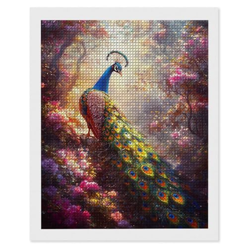 Diamond Painting Erwachsene Wald Pfauen, 5D Diamant Painting Bilder, DIY Diamanten Stickerei Mosaikherstellung Bastelset Geeignet Als Geschenk, Entspannung und Als Home Wanddekorationen 70x90cm r-643 Diamond Painting Erwachsene Wald Pfauen, 5D Diamant Painting Bilder, DIY Diamanten Stickerei Mosaikherstellung Bastelset Geeignet Als Geschenk, Entspannung und Als Home Wanddekorationen 70x90cm r-643 von Hyupuanj