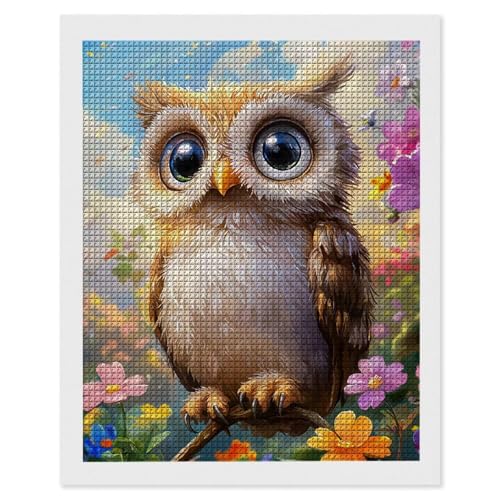 Diamond Painting Eule Blumen, 5D Diamant Painting Bilder, DIY Diamanten Malerei Erwachsene und Kinder, Gem Art Mosaikherstellung Bastelset für Weihnachts Haus Wand Dekoration Geschenke 70x90 cm e-497 Diamond Painting Eule Blumen, 5D Diamant Painting Bilder, DIY Diamanten Malerei Erwachsene und Kinder, Gem Art Mosaikherstellung Bastelset für Weihnachts Haus Wand Dekoration Geschenke 70x90 cm e-497 von Hyupuanj