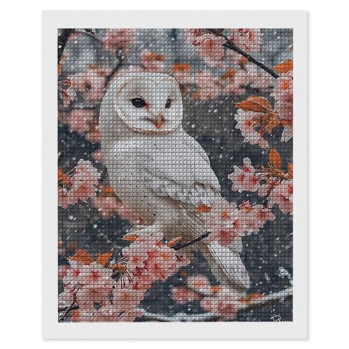 Diamond Painting Eule Kirschblüte, 5D Diamant Painting Bilder, DIY Diamanten Malerei Erwachsene und Kinder, Gem Art Mosaikherstellung Bastelset für Haus Wand Dekoration Geschenke 70x90 cm e-493 Diamond Painting Eule Kirschblüte, 5D Diamant Painting Bilder, DIY Diamanten Malerei Erwachsene und Kinder, Gem Art Mosaikherstellung Bastelset für Haus Wand Dekoration Geschenke 70x90 cm e-493 von Hyupuanj