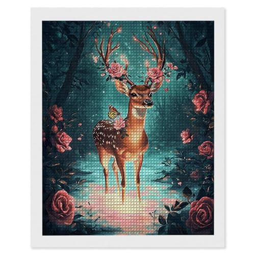 Diamond Painting Fantasy Hirsch, 5D Diamant Painting Bilder, DIY Diamanten Malerei Erwachsene und Kinder, Gem Art Mosaikherstellung Bastelset für Weihnachts Haus Wand Dekoration Geschenke 50x70cm e533 Diamond Painting Fantasy Hirsch, 5D Diamant Painting Bilder, DIY Diamanten Malerei Erwachsene und Kinder, Gem Art Mosaikherstellung Bastelset für Weihnachts Haus Wand Dekoration Geschenke 50x70cm e533 von Hyupuanj