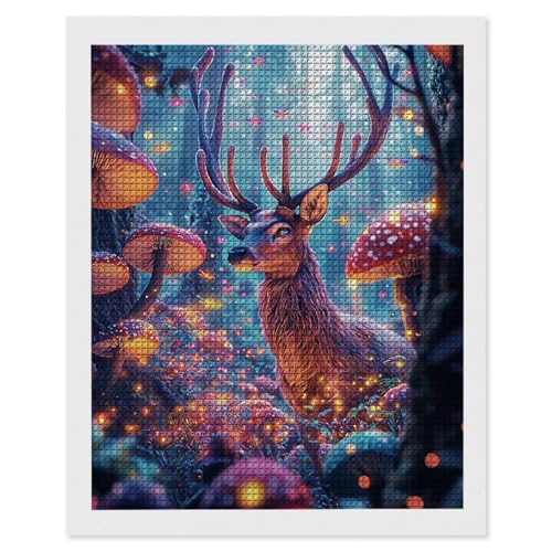 Diamond Painting Hirsch Pilze, 5D Diamant Painting Bilder, DIY Diamanten Malerei Erwachsene und Kinder, Gem Art Mosaikherstellung Bastelset für Weihnachts Haus Wand Dekoration Geschenke 90x120 cm e541 Diamond Painting Hirsch Pilze, 5D Diamant Painting Bilder, DIY Diamanten Malerei Erwachsene und Kinder, Gem Art Mosaikherstellung Bastelset für Weihnachts Haus Wand Dekoration Geschenke 90x120 cm e541 von Hyupuanj