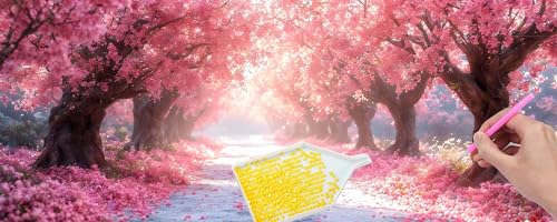 Diamond Painting Kits for Erwachsene Groß, 5D Diamant Painting Kinder Set, Full Drill DIY Diamond Painting Kirschbaum Arts Craft Pictures for as a Relaxation and Wall Dekor Geschenk 20x60 cm B-839 Diamond Painting Kits for Erwachsene Groß, 5D Diamant Painting Kinder Set, Full Drill DIY Diamond Painting Kirschbaum Arts Craft Pictures for as a Relaxation and Wall Dekor Geschenk 20x60 cm B-839 von Hyupuanj