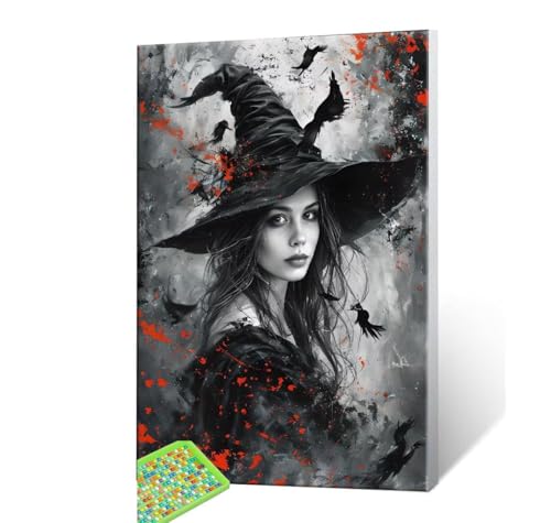 Diamond Painting Kits für Erwachsene Kinder DIY 5D Diamond Art Hexe Paint mit Runden Diamond Full Drill Gem Art Painting Kit Diamond Painting Zubehör, für Home Wall Decor Geschenke 60x80cm S-258 Diamond Painting Kits für Erwachsene Kinder DIY 5D Diamond Art Hexe Paint mit Runden Diamond Full Drill Gem Art Painting Kit Diamond Painting Zubehör, für Home Wall Decor Geschenke 60x80cm S-258 von Hyupuanj