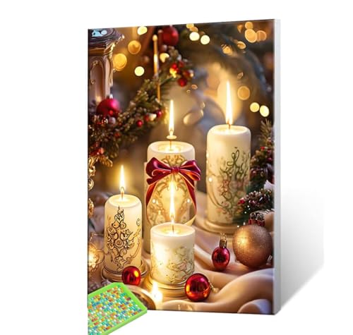 Diamond Painting Kits für Erwachsene Kinder DIY 5D Diamond Art Weihnachten Kerzen Paint mit Runden Diamond Full Drill Gem Art Painting Kit Diamond Painting Zubehör, für Home Wall Decor 30x40cm S-440 Diamond Painting Kits für Erwachsene Kinder DIY 5D Diamond Art Weihnachten Kerzen Paint mit Runden Diamond Full Drill Gem Art Painting Kit Diamond Painting Zubehör, für Home Wall Decor 30x40cm S-440 von Hyupuanj