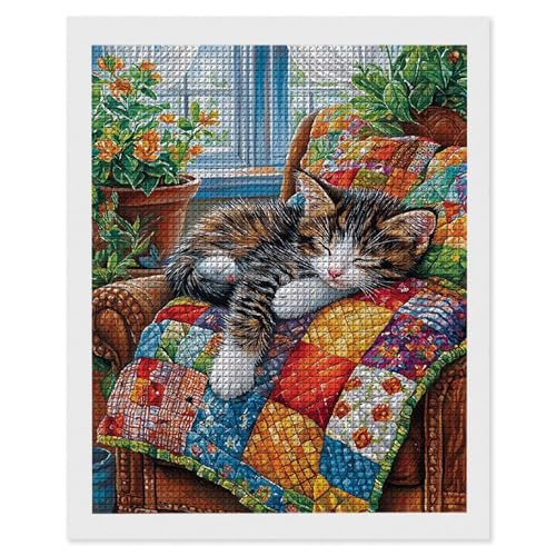 Diamond Painting Sofa Katze, 5D Diamant Painting Bilder, DIY Diamanten Malerei Erwachsene und Kinder, Gem Art Mosaikherstellung Bastelset für Weihnachts Haus Wand Dekoration Geschenke 60x80 cm e-657 Diamond Painting Sofa Katze, 5D Diamant Painting Bilder, DIY Diamanten Malerei Erwachsene und Kinder, Gem Art Mosaikherstellung Bastelset für Weihnachts Haus Wand Dekoration Geschenke 60x80 cm e-657 von Hyupuanj