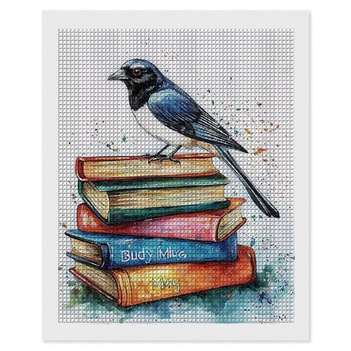 Diamond Painting Vogel Bücher, 5D Diamant Painting Bilder, DIY Diamanten Malerei Erwachsene und Kinder, Gem Art Mosaikherstellung Bastelset für Weihnachts Haus Wand Dekoration Geschenke 80x110 cm e565 Diamond Painting Vogel Bücher, 5D Diamant Painting Bilder, DIY Diamanten Malerei Erwachsene und Kinder, Gem Art Mosaikherstellung Bastelset für Weihnachts Haus Wand Dekoration Geschenke 80x110 cm e565 von Hyupuanj