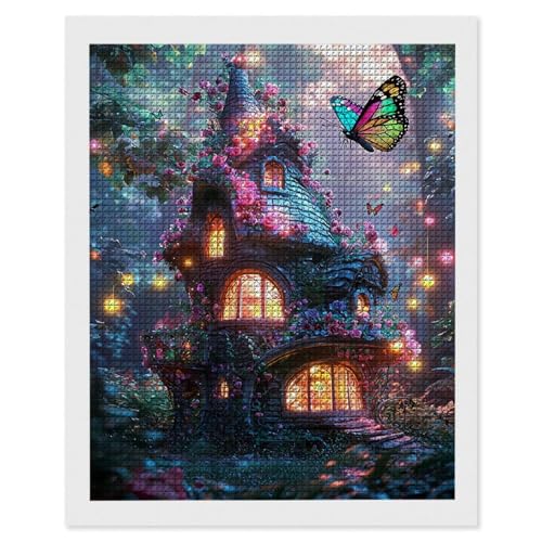 Diamond Painting Wald Häuser, 5D Diamant Painting Bilder, DIY Diamanten Malerei Erwachsene und Kinder, Gem Art Mosaikherstellung Bastelset für Weihnachts Haus Wand Dekoration Geschenke 35x50 cm e-652 Diamond Painting Wald Häuser, 5D Diamant Painting Bilder, DIY Diamanten Malerei Erwachsene und Kinder, Gem Art Mosaikherstellung Bastelset für Weihnachts Haus Wand Dekoration Geschenke 35x50 cm e-652 von Hyupuanj