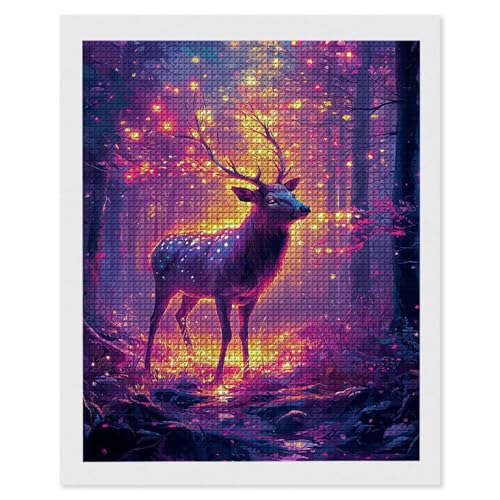 Diamond Painting Wald Hirsch, 5D Diamant Painting Bilder, DIY Diamanten Malerei Erwachsene und Kinder, Gem Art Mosaikherstellung Bastelset für Weihnachts Haus Wand Dekoration Geschenke 20x30 cm e-649 Diamond Painting Wald Hirsch, 5D Diamant Painting Bilder, DIY Diamanten Malerei Erwachsene und Kinder, Gem Art Mosaikherstellung Bastelset für Weihnachts Haus Wand Dekoration Geschenke 20x30 cm e-649 von Hyupuanj