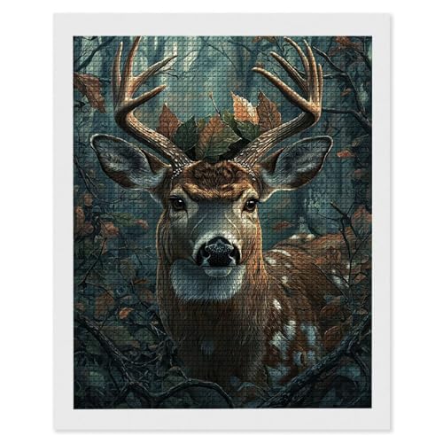 Diamond Painting Wald Hirsch, 5D Diamant Painting Bilder, DIY Diamanten Malerei Erwachsene und Kinder, Gem Art Mosaikherstellung Bastelset für Weihnachts Haus Wand Dekoration Geschenke 60x80 cm e-645 Diamond Painting Wald Hirsch, 5D Diamant Painting Bilder, DIY Diamanten Malerei Erwachsene und Kinder, Gem Art Mosaikherstellung Bastelset für Weihnachts Haus Wand Dekoration Geschenke 60x80 cm e-645 von Hyupuanj