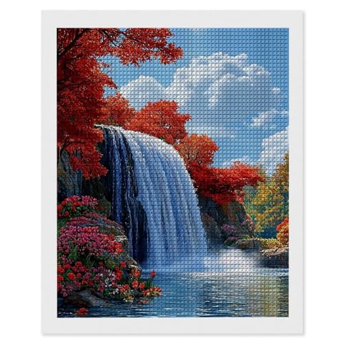 Diamond Painting Wasserfall Aussicht, 5D Diamant Painting Bilder, DIY Diamanten Malerei Erwachsene und Kinder, Gem Art Mosaikherstellung Bastelset für Haus Wand Dekoration Geschenke 30x40 cm e-612 Diamond Painting Wasserfall Aussicht, 5D Diamant Painting Bilder, DIY Diamanten Malerei Erwachsene und Kinder, Gem Art Mosaikherstellung Bastelset für Haus Wand Dekoration Geschenke 30x40 cm e-612 von Hyupuanj