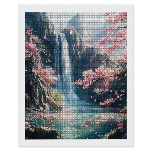 Diamond Painting Wasserfall Aussicht, 5D Diamant Painting Bilder, DIY Diamanten Malerei Erwachsene und Kinder, Gem Art Mosaikherstellung Bastelset für Haus Wand Dekoration Geschenke 90x120 cm e-613 Diamond Painting Wasserfall Aussicht, 5D Diamant Painting Bilder, DIY Diamanten Malerei Erwachsene und Kinder, Gem Art Mosaikherstellung Bastelset für Haus Wand Dekoration Geschenke 90x120 cm e-613 von Hyupuanj