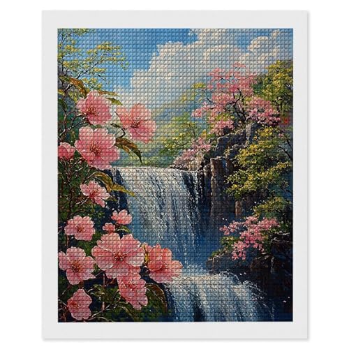Diamond Painting Wasserfall Blumen, 5D Diamant Painting Bilder, DIY Diamanten Malerei Erwachsene und Kinder, Gem Art Mosaikherstellung Bastelset für Haus Wand Dekoration Geschenke 20x30 cm e-616 Diamond Painting Wasserfall Blumen, 5D Diamant Painting Bilder, DIY Diamanten Malerei Erwachsene und Kinder, Gem Art Mosaikherstellung Bastelset für Haus Wand Dekoration Geschenke 20x30 cm e-616 von Hyupuanj
