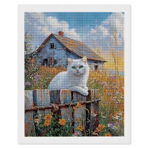 Hyupuanj Diamond Painting Erwachsene Bauernhof Katze, 5D Diamant Painting Bilder, DIY Diamanten Stickerei Mosaikherstellung Bastelset Geeignet Als Geschenk, Als Home Wanddekorationen 30x40cm r-570 Hyupuanj Diamond Painting Erwachsene Bauernhof Katze, 5D Diamant Painting Bilder, DIY Diamanten Stickerei Mosaikherstellung Bastelset Geeignet Als Geschenk, Als Home Wanddekorationen 30x40cm r-570 von Hyupuanj