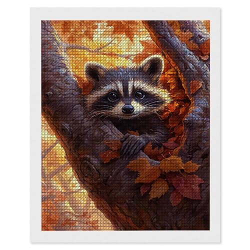 Hyupuanj Diamond Painting Erwachsene Herbst Waschbären, 5D Diamant Painting Bilder, DIY Diamanten Stickerei Mosaikherstellung Bastelset Geeignet Als Geschenk, Als Home Wanddekorationen 35x50cm r-626 Hyupuanj Diamond Painting Erwachsene Herbst Waschbären, 5D Diamant Painting Bilder, DIY Diamanten Stickerei Mosaikherstellung Bastelset Geeignet Als Geschenk, Als Home Wanddekorationen 35x50cm r-626 von Hyupuanj