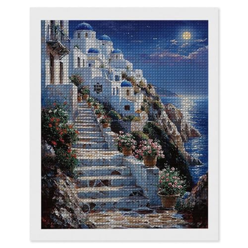 Hyupuanj Diamond Painting Erwachsene Insel Santorini, 5D Diamant Painting Bilder, DIY Diamanten Stickerei Mosaikherstellung Bastelset Geeignet Als Geschenk, Als Home Wanddekorationen 20x30cm r-679 Hyupuanj Diamond Painting Erwachsene Insel Santorini, 5D Diamant Painting Bilder, DIY Diamanten Stickerei Mosaikherstellung Bastelset Geeignet Als Geschenk, Als Home Wanddekorationen 20x30cm r-679 von Hyupuanj