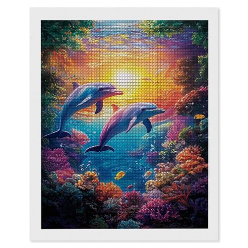 Hyupuanj Diamond Painting Erwachsene Korallen Delfine, 5D Diamant Painting Bilder, DIY Diamanten Stickerei Mosaikherstellung Bastelset Geeignet Als Geschenk, Als Home Wanddekorationen 20x30cm r-662 Hyupuanj Diamond Painting Erwachsene Korallen Delfine, 5D Diamant Painting Bilder, DIY Diamanten Stickerei Mosaikherstellung Bastelset Geeignet Als Geschenk, Als Home Wanddekorationen 20x30cm r-662 von Hyupuanj