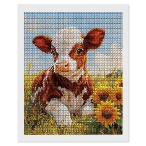 Hyupuanj Diamond Painting Erwachsene Kuh Sonnenblumen, 5D Diamant Painting Bilder, DIY Diamanten Stickerei Mosaikherstellung Bastelset Geeignet Als Geschenk, Als Home Wanddekorationen 20x30cm r-566 Hyupuanj Diamond Painting Erwachsene Kuh Sonnenblumen, 5D Diamant Painting Bilder, DIY Diamanten Stickerei Mosaikherstellung Bastelset Geeignet Als Geschenk, Als Home Wanddekorationen 20x30cm r-566 von Hyupuanj