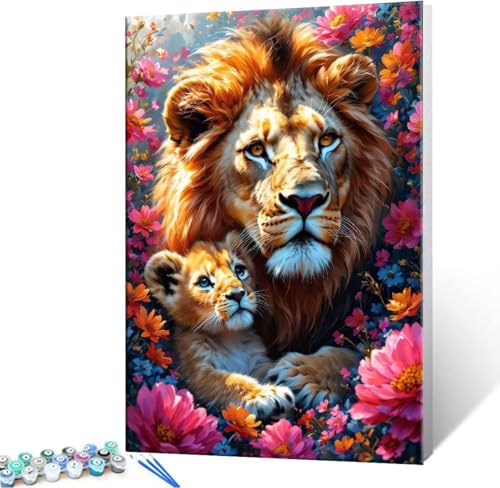 Hyupuanj Malen Nach Zahlen Erwachsene, Paint by Numbers Malen Nach Zahlen, DIY Löwe Tier mit Pinseln und Acrylfarben Handgemalt Ölgemälde Leinwand für Home Deko Geschenke, Ohne Rahmen 30x40 cm J-616 Hyupuanj Malen Nach Zahlen Erwachsene, Paint by Numbers Malen Nach Zahlen, DIY Löwe Tier mit Pinseln und Acrylfarben Handgemalt Ölgemälde Leinwand für Home Deko Geschenke, Ohne Rahmen 30x40 cm J-616 von Hyupuanj