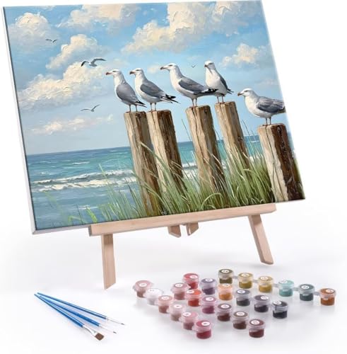 Hyupuanj Malen Nach Zahlen Erwachsene, Paint by Numbers Malen Nach Zahlen, DIY Möwe mit Pinseln und Acrylfarben Handgemalt Ölgemälde Leinwand für Home Deko Geschenke, Ohne Rahmen 40x50 cm J-191 Hyupuanj Malen Nach Zahlen Erwachsene, Paint by Numbers Malen Nach Zahlen, DIY Möwe mit Pinseln und Acrylfarben Handgemalt Ölgemälde Leinwand für Home Deko Geschenke, Ohne Rahmen 40x50 cm J-191 von Hyupuanj