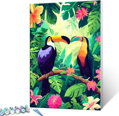 Malen Nach Zahlen Erwachsene Tropical Vogel - Malen Nach Zahlen für Kinder AnfäNger, Knitterfreie Leinwand, Pinsels Und Acrylfarbe - ohne Rand DIY Handgemalt öLgemäLde Kit Als Geschenk 20x30 cm L-451 Malen Nach Zahlen Erwachsene Tropical Vogel - Malen Nach Zahlen für Kinder AnfäNger, Knitterfreie Leinwand, Pinsels Und Acrylfarbe - ohne Rand DIY Handgemalt öLgemäLde Kit Als Geschenk 20x30 cm L-451 von Hyupuanj