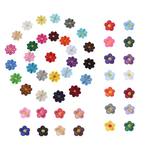 50 Stück Bestickte Patches, Blume Patches zum Aufbügeln Stickerei Aufnäher Aufbügel Patches Bestickte Aufnäher zum Aufbügeln Bügelflicken Set für Hut, Jeans, Rucksäcke, DIY Stickaufnäher 50 Stück Bestickte Patches, Blume Patches zum Aufbügeln Stickerei Aufnäher Aufbügel Patches Bestickte Aufnäher zum Aufbügeln Bügelflicken Set für Hut, Jeans, Rucksäcke, DIY Stickaufnäher von Hyxodjy