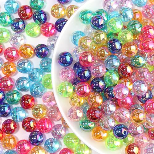 750 Stück Perlen zum Auffädeln, Bunte Perlen zum Auffädeln 6/8/10mm Perlen Kunststoff Bunte Bastelperlen Kunstperlen künstliche Perlen Bastelperlen für DIY Schmuckherstellung Halsketten (11 Farben) von Hyxodjy