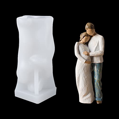 HyzaPhix 3D Kerzenform Figuren Umarmen Silikonformen Epoxidharz Gießformen Familie Mutter Tochter Versprechen Silicone Candle Mold für Figur Kerzen Selber Machen Handwerk Ornamente (Home) von HyzaPhix