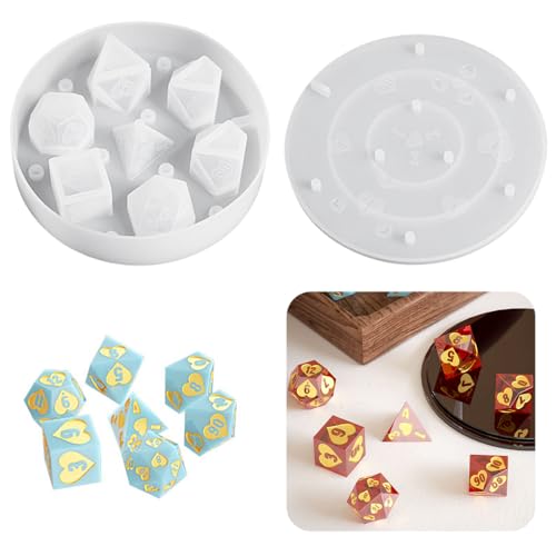 HyzaPhix Spielwürfel Silikonform, Polyedrische Würfel Epoxidharz Formen, Polyedrische Würfelformen DND Würfel Harzformen für Dungeons and Dragons Pathfinder DND RPG MTG (Spielwürfel Silikonform) HyzaPhix Spielwürfel Silikonform, Polyedrische Würfel Epoxidharz Formen, Polyedrische Würfelformen DND Würfel Harzformen für Dungeons and Dragons Pathfinder DND RPG MTG (Spielwürfel Silikonform) von HyzaPhix