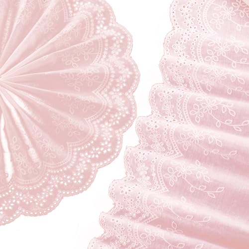 Hzopcw 4,5 Meter Baumwolle Spitzenborte Rosa Baumwolle Öse Floral Trim zum Nähen, Stickerei Spitze zum Nähen von Kleidern Jeans Kleidung Rucksäcke Vorhänge Heimdekoration DIY Handwerk Hzopcw 4,5 Meter Baumwolle Spitzenborte Rosa Baumwolle Öse Floral Trim zum Nähen, Stickerei Spitze zum Nähen von Kleidern Jeans Kleidung Rucksäcke Vorhänge Heimdekoration DIY Handwerk von Hzopcw