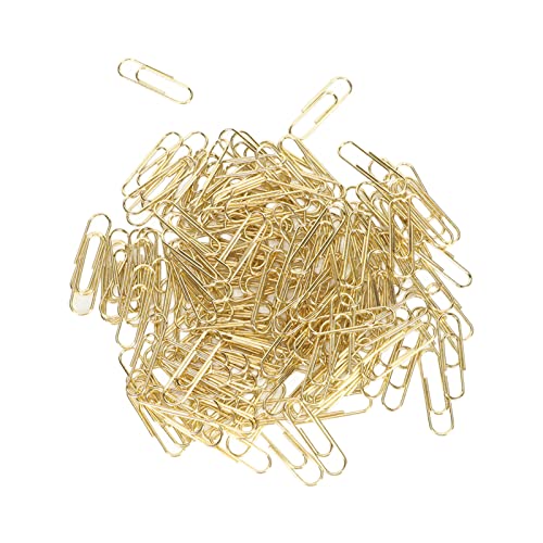 100 Stück Goldene Büroklammern, Lesezeichen, Galvanisierte Büroklammern für Büro, Schule, Arbeitszimmer (Gold) von Hztyyier