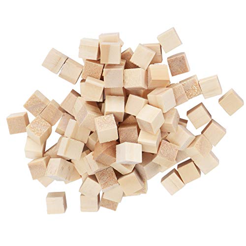 100 Stücke 1 Cm Holzwürfel Kiefer Unvollendete Handwerk Holzblöcke Zum Malen Dekorieren Puzzle Machen Basteln DIY Projekte von Hztyyier