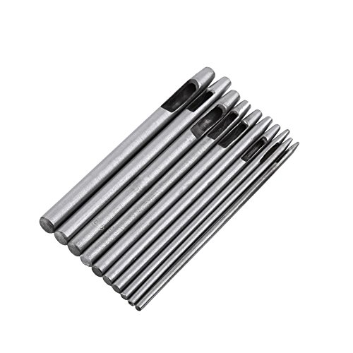 10Pcs Lochstanzer Set, 0.5-5 mm Runde Hohl Puncher Leder Werkzeug für DIY Leathercraft Gürtel Uhrenarmband 10Pcs Lochstanzer Set, 0.5-5 mm Runde Hohl Puncher Leder Werkzeug für DIY Leathercraft Gürtel Uhrenarmband von Hztyyier