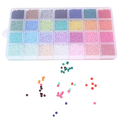 Schmuckherstellung Perlen, 28 Farben Glas Rocailles Glasperlen Armband Perlen 14000 Stück für Bekleidungszubehör Schmuckherstellung Perlen, 28 Farben Glas Rocailles Glasperlen Armband Perlen 14000 Stück für Bekleidungszubehör von Hztyyier
