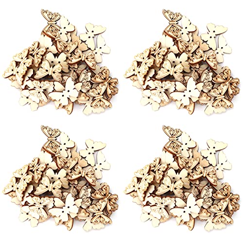 200 Stück Schmetterlingsknöpfe 2 Löcher Schmetterling Holzknöpfe Holzhandwerkskleidungsknöpfe, Dekorative Bastelknöpfe für DIY Nähen Basteln 200 Stück Schmetterlingsknöpfe 2 Löcher Schmetterling Holzknöpfe Holzhandwerkskleidungsknöpfe, Dekorative Bastelknöpfe für DIY Nähen Basteln von Hztyyier