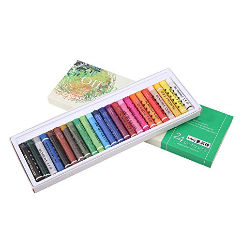 24pcs Oil Pastels, Oil Pastel Pen-Set, Weiches Pastell Set Pastellkreide Artists' Soft Oil Pastels Set von Hztyyier