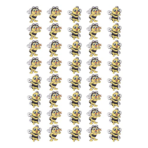 40 Stücke Holz Bienen Knöpfe Nähknopf DIY Handwerk Hochzeit Dekoration Bienen Dekorative Verzierung Zum Nähen Stricken Scrapbooking von Hztyyier